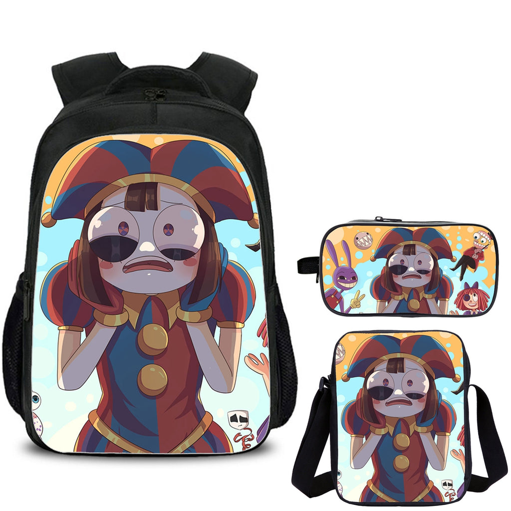 The Amazing Digital Circus Kids School Backpack Shoulder Bag Pencil Case 3PCS Trendy School Merch