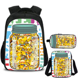 Emoji Kids School Backpack Shoulder Bag Pencil Case 3PCS Trendy School Merch