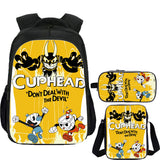 Cuphead School Backpack Shoulder Bag Pencil Case 3 Pieces Combo