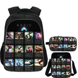 Normal Type Pokemon School Backpack Shoulder Bag Pencil Case 3 Pieces Combo
