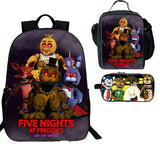 Five Nights at Freddy's 3 Pieces Combo Kid's 15 inches School Backpack Lunch Bag Pencil Case
