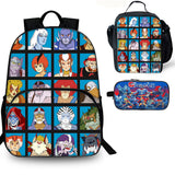 Thundercats Kids 3PCS School Merch 15 inches School Backpack Lunch Bag Pencil Case