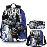 Dark Knight Kids 3 Pieces Combo 15 inches School Backpack Shoulder Bag Pencil Case