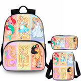 Princess 3 Pieces Combo Kid's 15 inches School Backpack Shoulder Bag Pencil Case