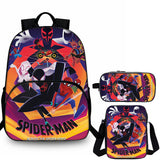 Spider-Man Across the Spider-Verse 3 Pieces Combo Kid's 15 inches School Backpack Shoulder Bag Pencil Case
