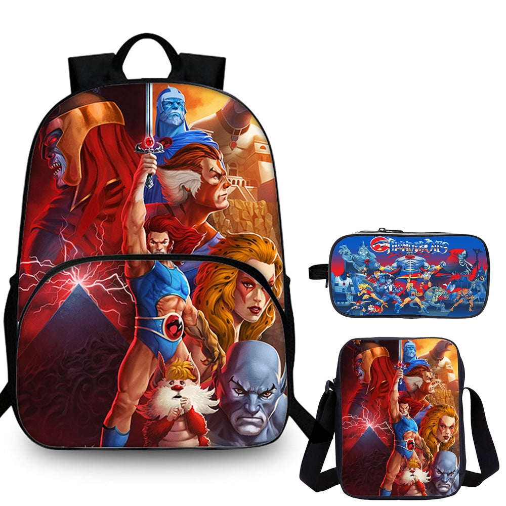 Thundercats Kids 3 Pieces Combo 15 inches School Backpack Shoulder Bag Pencil Case