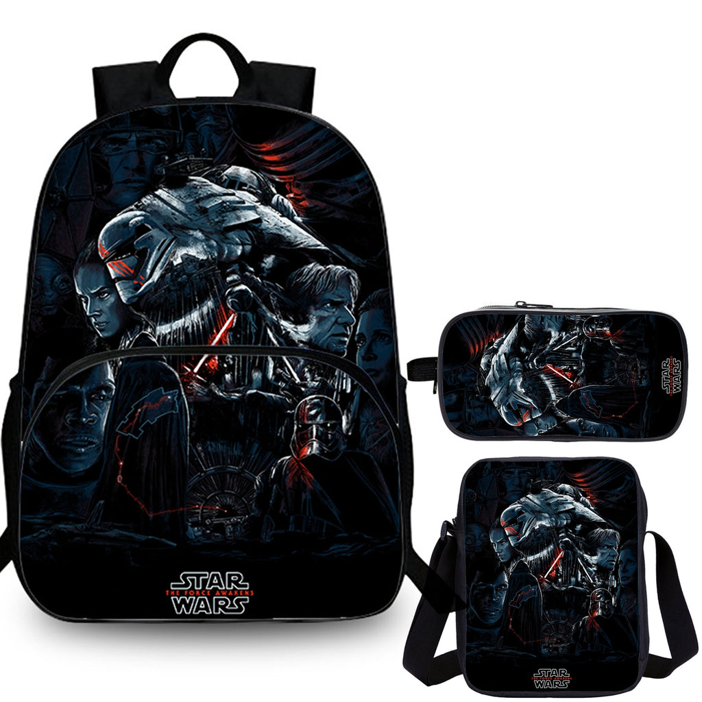 Star Wars Kids 3 Pieces Combo 15 inches School Backpack Shoulder Bag Pencil Case