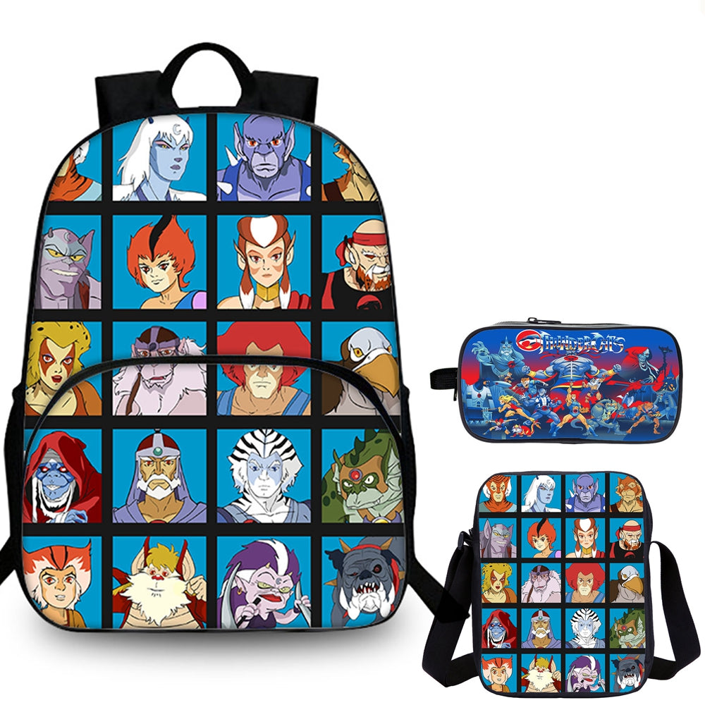 Thundercats Kids 3 Pieces Combo 15 inches School Backpack Shoulder Bag Pencil Case