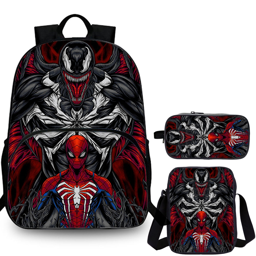 Kids Spiderman 3 Pieces Combo 15 inches School Backpack Shoulder Bag Pencil Case
