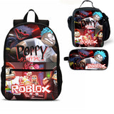 Roblox Poppy Playtime 3PCS 18 inches School Backpack Lunch Bag Pencil Case