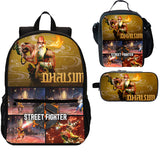 Street Fighter 3 Pieces Combo 18 inches School Backpack Lunch Bag Pencil Case