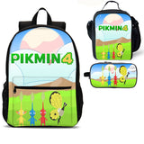 Pikmin 4 Kids 18 inches School Backpack Lunch Bag Pencil Case 3 Pieces Combo