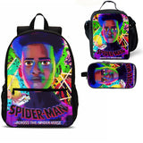 Spider-Man Across the Spider-Verse 3 Pieces Combo 18 inches School Backpack Lunch Bag Pencil Case