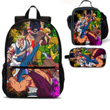 Street Fighter Kids 18 inches School Backpack Lunch Bag Pencil Case 3 Pieces Combo