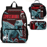 Dinosaur Kids 18 inches School Backpack Lunch Bag Pencil Case 3 Pieces Combo