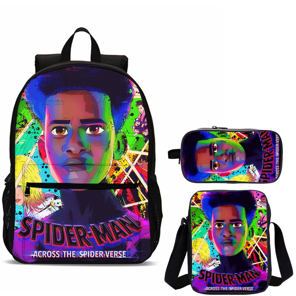 Spider-Man: Across the Spider-Verse 3 Pieces Combo 18 inches School Backpack Shoulder Bag Pencil Case