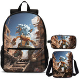Sonic Kids 3 Pieces Combo 18" School Backpack Shoulder Bag Pencil Case