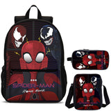 Kids Spiderman 3 Pieces Combo 18" School Backpack Shoulder Bag Pencil Case
