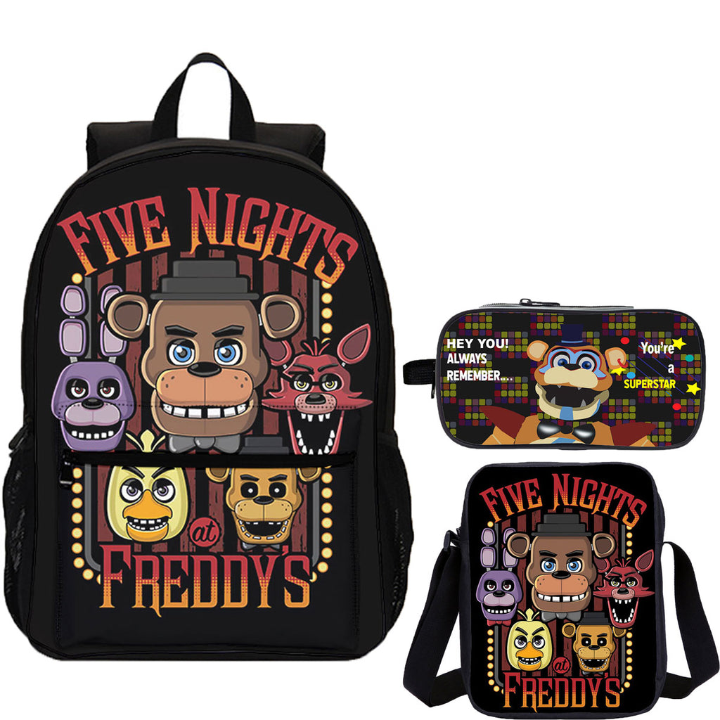 Five Nights at Freddy's 3 Pieces Combo 18" School Backpack Shoulder Bag Pencil Case