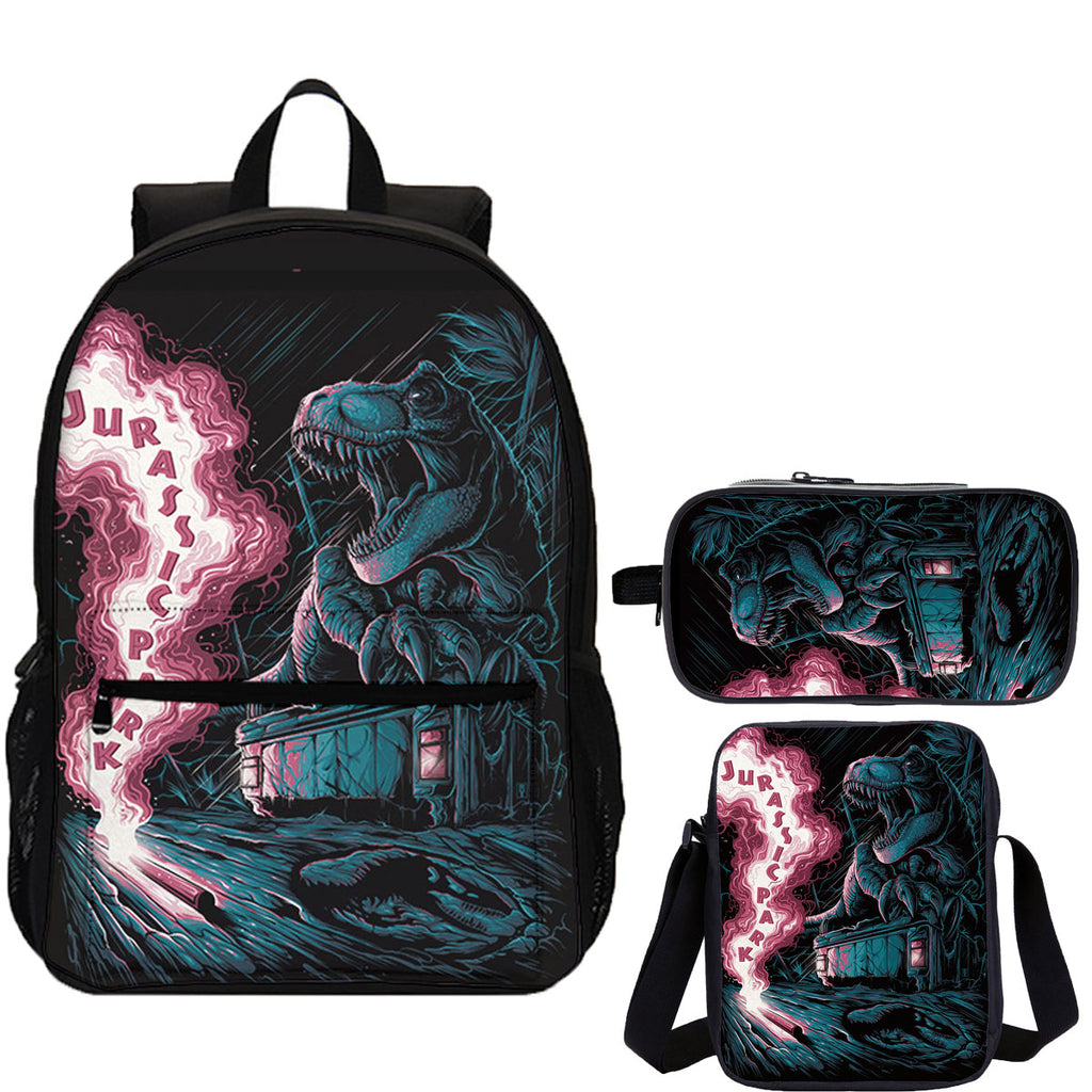 Jurassic 3 Pieces Combo 18" School Backpack Shoulder Bag Pencil Case
