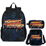 Street Fighter Kids 3 Pieces Combo 18" School Backpack Shoulder Bag Pencil Case