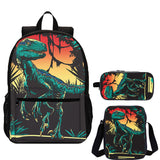 Jurassic 3 Pieces Combo 18" School Backpack Shoulder Bag Pencil Case