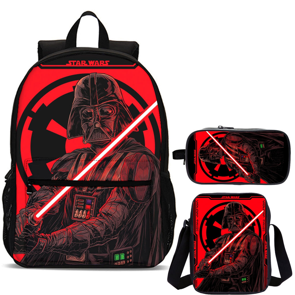 Star Wars Kids 3 Pieces Combo 18" School Backpack Shoulder Bag Pencil Case