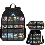 Normal Type Pokemon 3 Pieces Combo 18 inches School Backpack Shoulder Bag Pencil Case