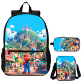 Super Mario 3 Pieces Combo 18 inches School Backpack Shoulder Bag Pencil Case