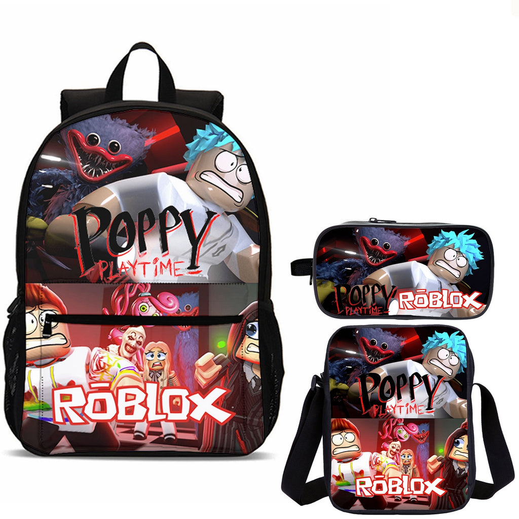 Roblox Poppy Playtime 3 Pieces Combo 18" School Backpack Shoulder Bag Pencil Case