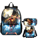 The Flash 3 Pieces Combo 18 inches School Backpack Shoulder Bag Pencil Case