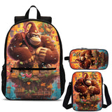 Donkey Kong Kids 3 Pieces Combo 18" School Backpack Shoulder Bag Pencil Case