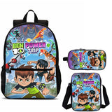 Ben 10 Kids 3 Pieces Combo 18" School Backpack Shoulder Bag Pencil Case