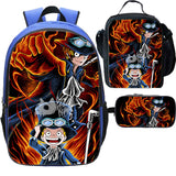 Boys One Piece Anime Backpck Lunch Bag Pencil Case 3 Pieces Combo Ideal Gift