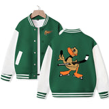 Anaheim Jacket for Kids Ice Hockey Varsity Jacket Cotton Made Medium Thickness