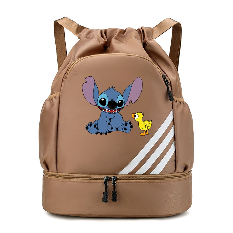 Stitch Drawstring Backpack Gym Bag Water Resistant Sports Sackpack Ideal Present