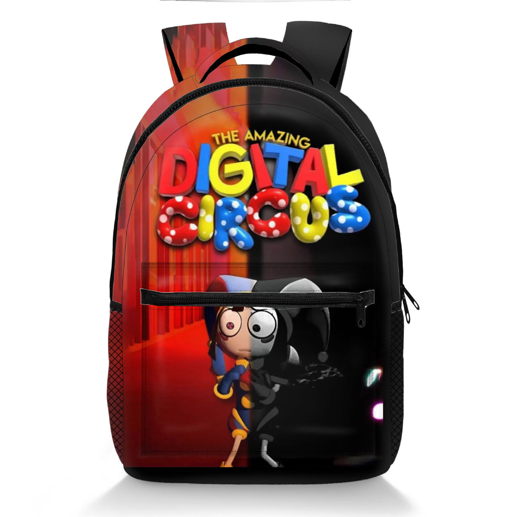 The Amazing Digital Circus Backpack for Kids Allover Print Bag Mesh Side Pockets 16" Bookbag