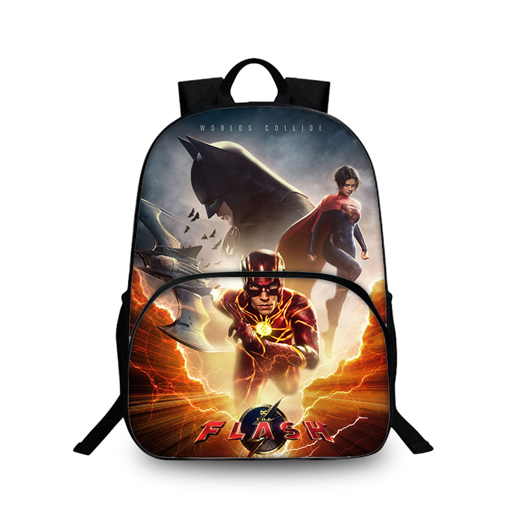 The Flash 15 Inches Backpack with Two Side Pouches Kid's School Bookbag