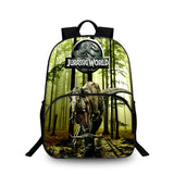 Jurassic 15" Backpack with Two Side Pouches Kid's School Bookbag
