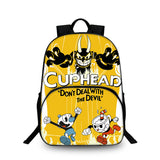 Cuphead 15" Backpack with Two Side Pouches Kid's School Bookbag
