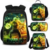 HULK Kids School Backpack Lunch Bag Shoulder Bag Pencil Case 4 Pieces Combo