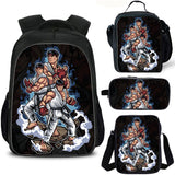 Street Fighter Kids School Backpack Lunch Bag Shoulder Bag Pencil Case 4PCS