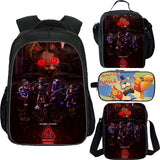 Five Nights at Freddy's Kid's School Backpack Lunch Bag Shoulder Bag Pencil Case 4 Pieces Combo