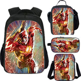 The Flash School Backpack Lunch Bag Shoulder Bag Pencil Case 4 Pieces Combo