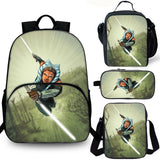 Ahsoka Kids 15" School Backpack Lunch Bag Shoulder Bag Pencil Case 4PCS