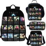 Normal Type Pokemon 15 inches School Backpack Lunch Bag Shoulder Bag Pencil Case 4 Pieces Combo