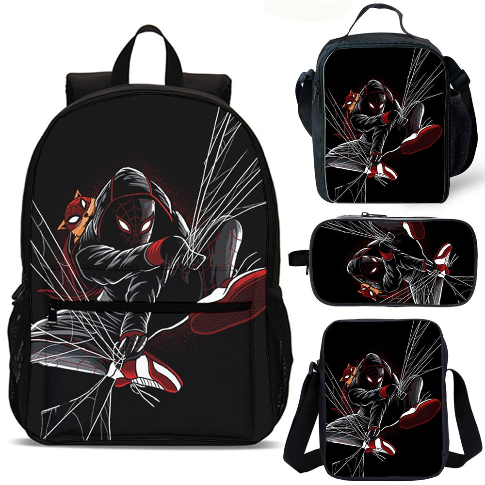 Kids Spiderman School Merch 18 inches School Backpack Lunch Bag Shoulder Bag Pencil Case