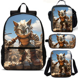 Sonic Kids School Merch 4PCS 18 inches School Backpack Lunch Bag Shoulder Bag Pencil Case