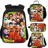 Dragon Ball Kid's School Backpack Lunch Bag Shoulder Bag Pencil Case 4 Pieces Ideal Present