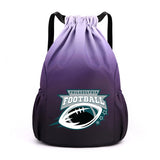 Philadelphia Drawstring Backpack American Football Large Gym Bag Water Resistant Sports Bag
